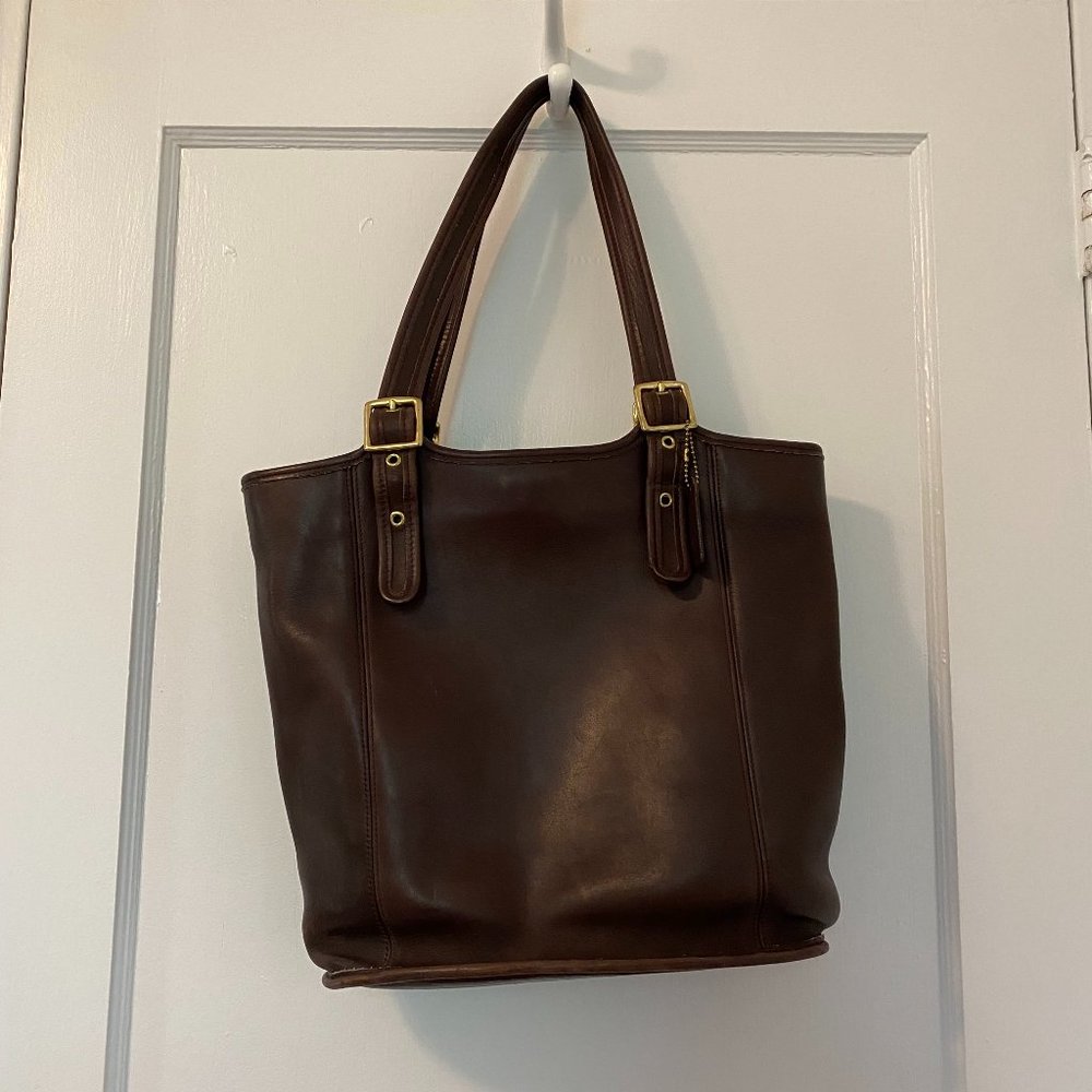 Coach Large Brown Leather Shoulder Bag